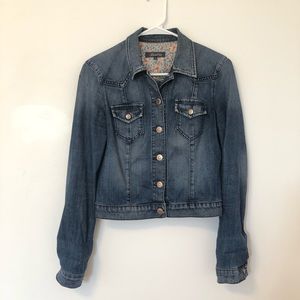 Anthropologie Level 99 cropped jean jacket size xs